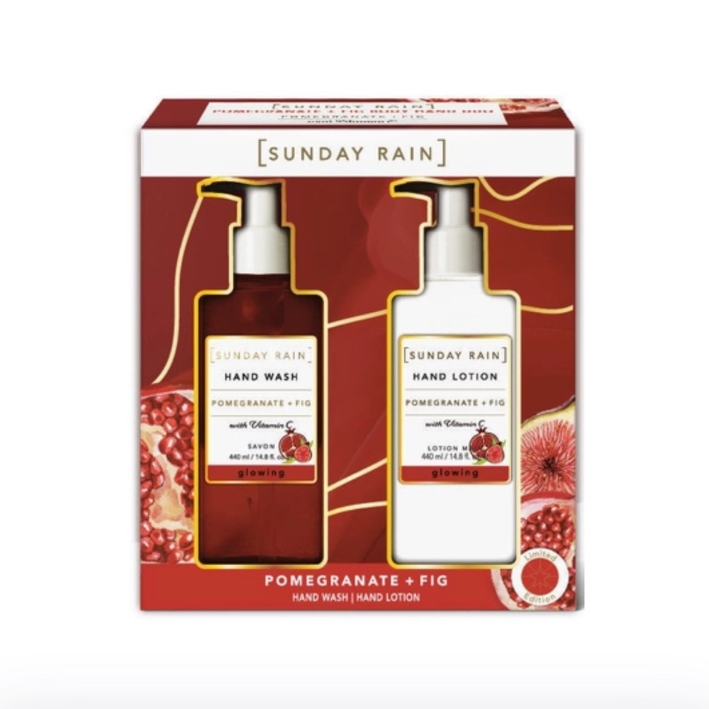 💝 Sunday Rain Pomegranate & Fig Hand Wash and Lotion Set